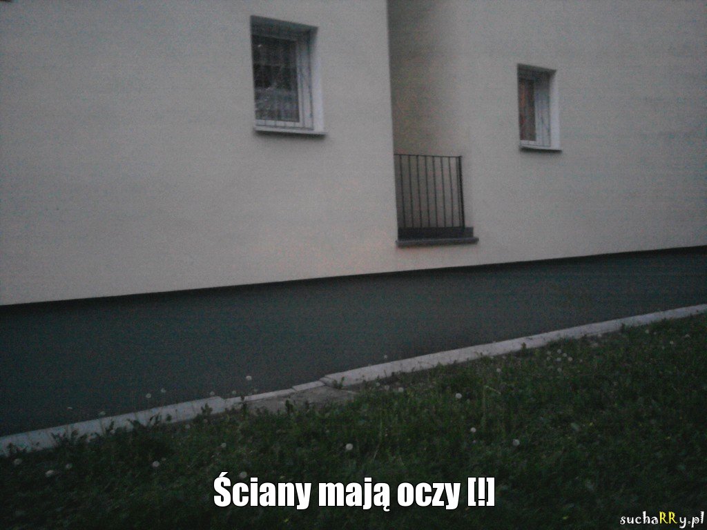 ściany, ściana, blok, oczy, paranoja