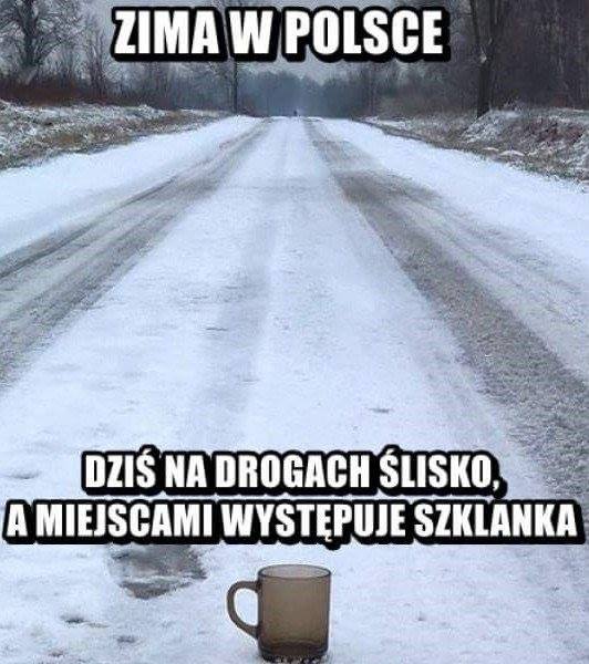 Zima w Polsce - dziś na drogach ślisko, a miejscami występuje szklanka